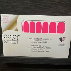 Color Street Vibrant Pink Nail Strips Gloss Angeles